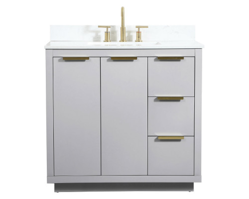 Elegant Bathroom Vanity - Gray (VF19436GR-BS)