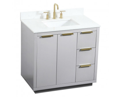 Elegant Bathroom Vanity - Gray (VF19436GR-BS)