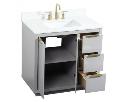 Elegant Bathroom Vanity - Gray (VF19436GR-BS)