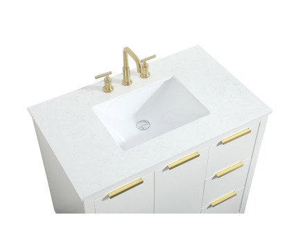 Elegant Bathroom Vanity - White (VF19436WH)