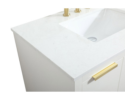 Elegant Bathroom Vanity - White (VF19436WH)