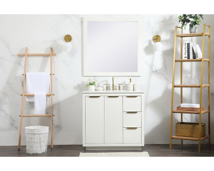 Elegant Bathroom Vanity - White (VF19436WH-BS)