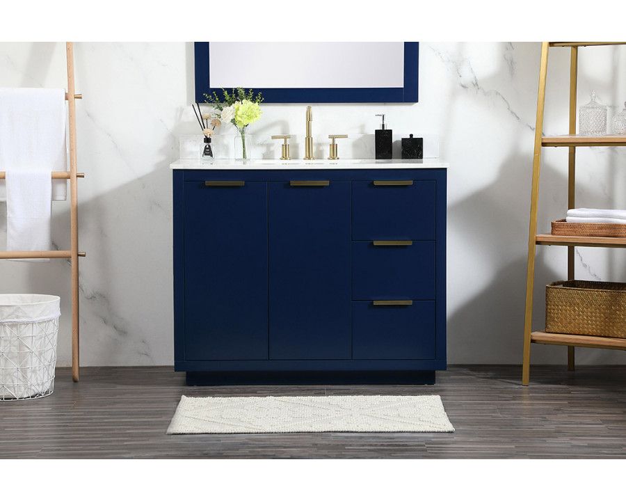 Elegant Bathroom Vanity - Blue (VF19442BL-BS)