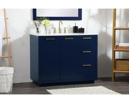 Elegant Bathroom Vanity - Blue (VF19442BL-BS)