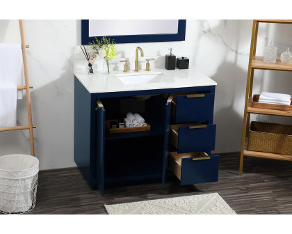 Elegant Bathroom Vanity - Blue (VF19442BL-BS)