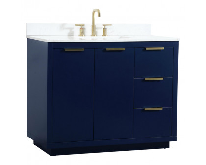 Elegant Bathroom Vanity - Blue (VF19442BL-BS)