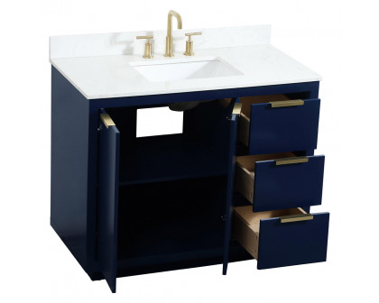 Elegant Bathroom Vanity - Blue (VF19442BL-BS)