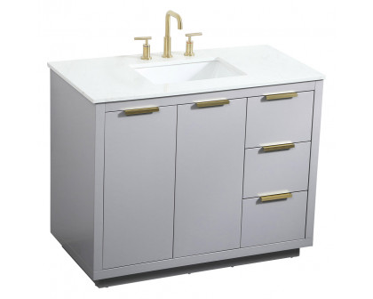 Elegant Bathroom Vanity - Gray (VF19442GR)