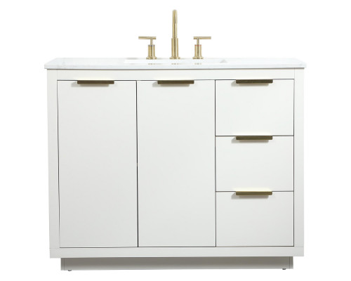 Elegant Bathroom Vanity - White (VF19442WH)