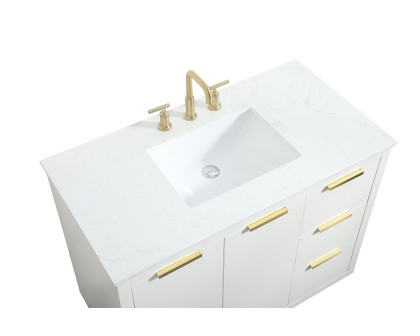 Elegant Bathroom Vanity - White (VF19442WH)