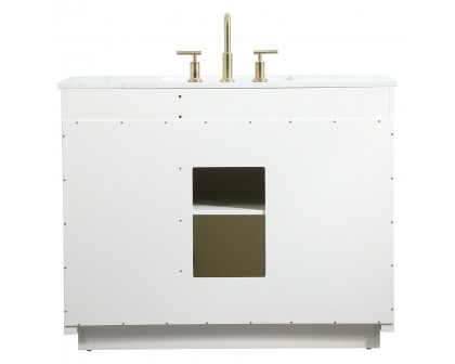 Elegant Bathroom Vanity - White (VF19442WH)