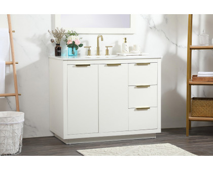 Elegant Bathroom Vanity - White (VF19442WH)