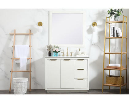 Elegant Bathroom Vanity - White (VF19442WH)