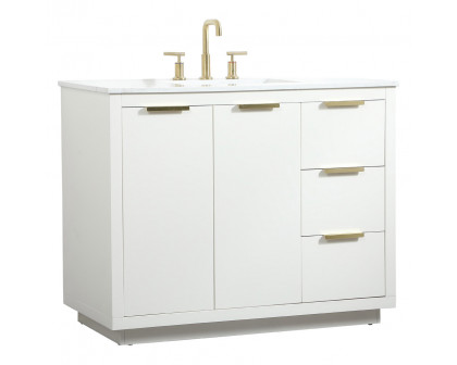 Elegant Bathroom Vanity - White (VF19442WH)