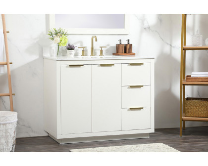 Elegant Bathroom Vanity - White (VF19442WH-BS)