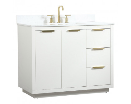 Elegant Bathroom Vanity - White (VF19442WH-BS)