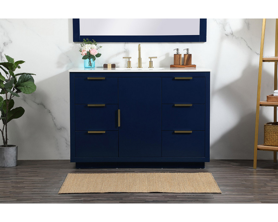 Elegant Bathroom Vanity - Blue (VF19448BL)