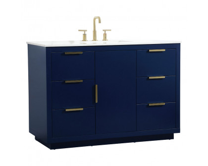 Elegant Bathroom Vanity - Blue (VF19448BL)