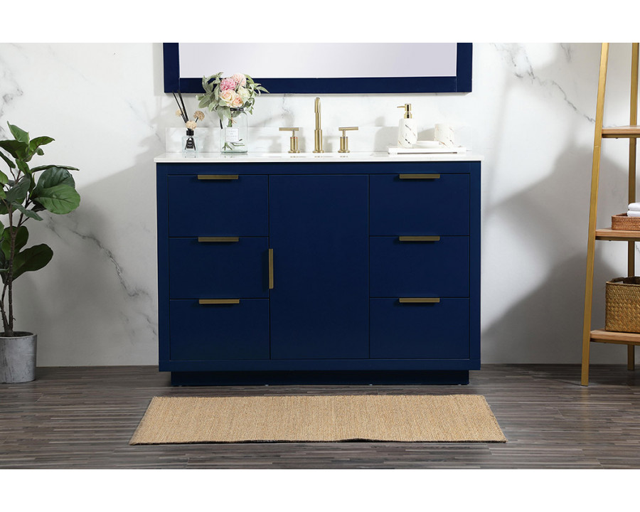 Elegant Bathroom Vanity - Blue (VF19448BL-BS)