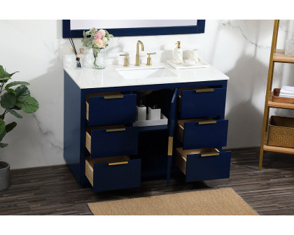 Elegant Bathroom Vanity - Blue (VF19448BL-BS)