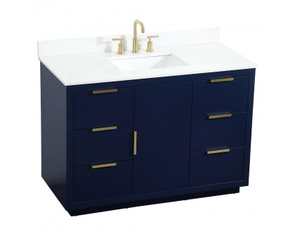 Elegant Bathroom Vanity - Blue (VF19448BL-BS)