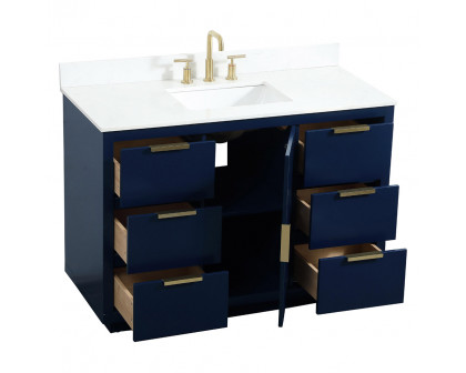 Elegant Bathroom Vanity - Blue (VF19448BL-BS)