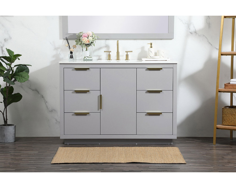 Elegant Bathroom Vanity - Gray (VF19448GR)