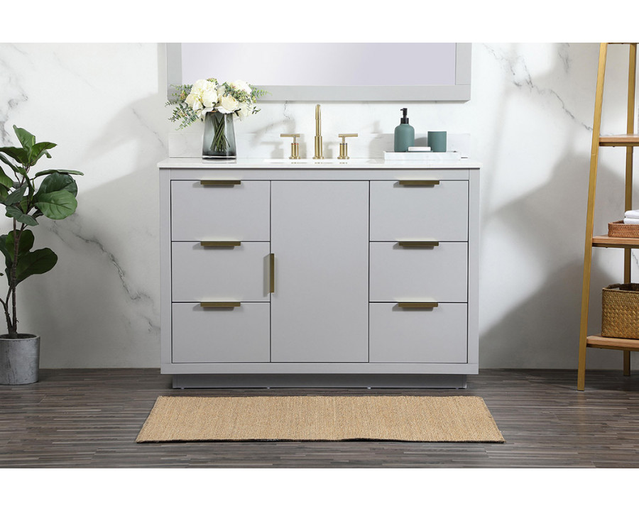 Elegant Bathroom Vanity - Gray (VF19448GR-BS)