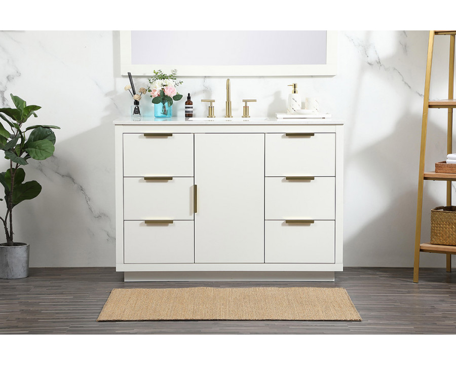 Elegant Bathroom Vanity - White (VF19448WH)