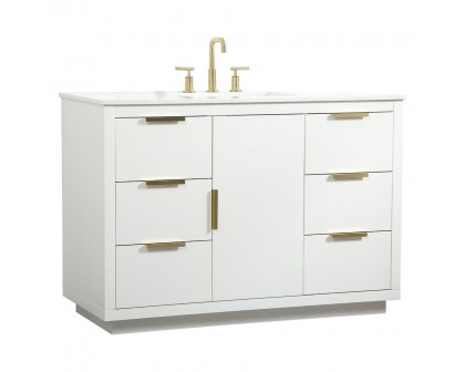 Elegant Bathroom Vanity - White (VF19448WH)