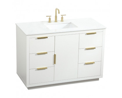 Elegant Bathroom Vanity - White (VF19448WH)