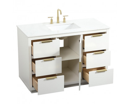 Elegant Bathroom Vanity - White (VF19448WH)