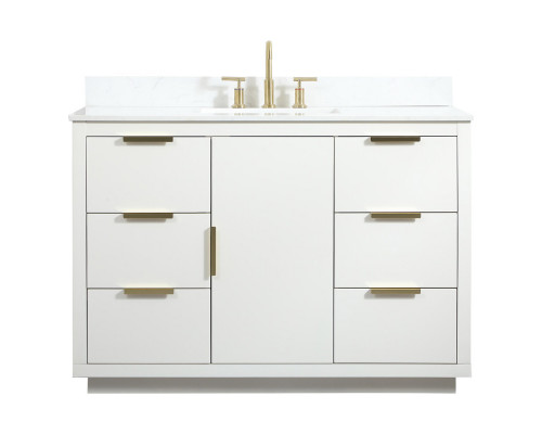 Elegant Bathroom Vanity - White (VF19448WH-BS)