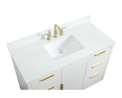 Elegant Bathroom Vanity - White (VF19448WH-BS)