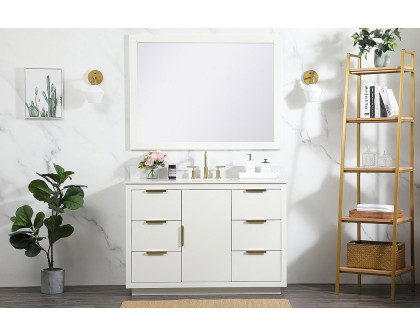 Elegant Bathroom Vanity - White (VF19448WH-BS)