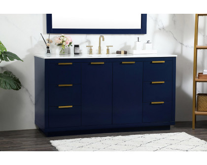 Elegant Bathroom Vanity - Blue (VF19460BL)