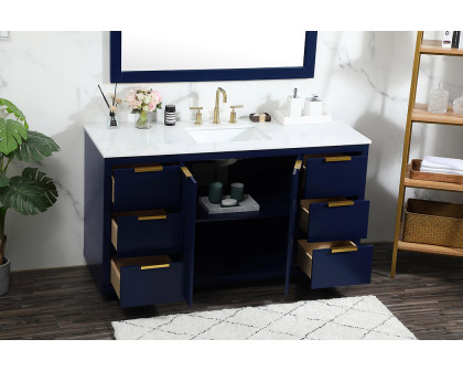 Elegant Bathroom Vanity - Blue (VF19460BL)