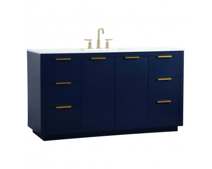 Elegant Bathroom Vanity - Blue (VF19460BL)