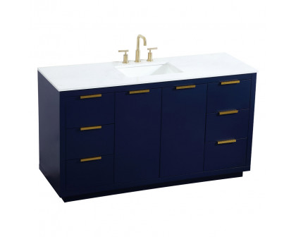 Elegant Bathroom Vanity - Blue (VF19460BL)