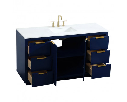 Elegant Bathroom Vanity - Blue (VF19460BL)