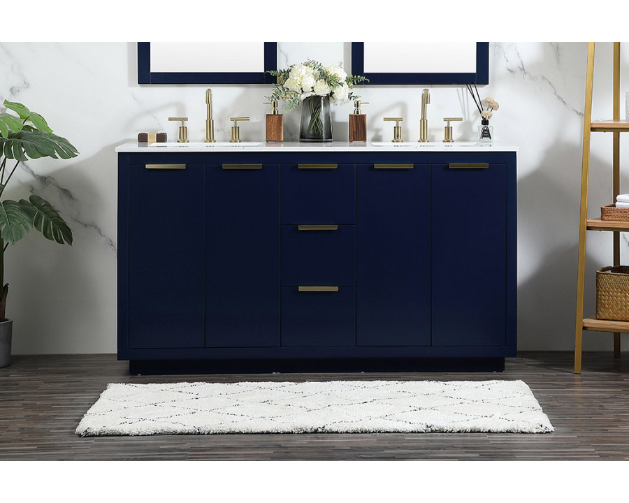 Elegant Bathroom Vanity - Blue (VF19460DBL)