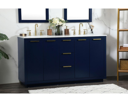 Elegant Bathroom Vanity - Blue (VF19460DBL)