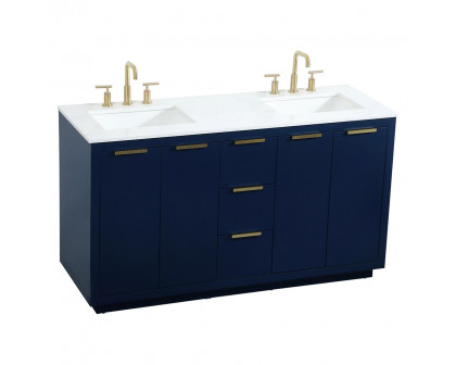 Elegant Bathroom Vanity - Blue (VF19460DBL)