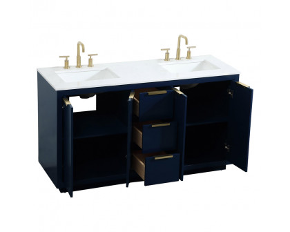 Elegant Bathroom Vanity - Blue (VF19460DBL)