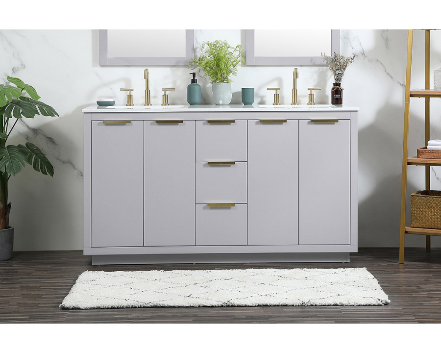 Elegant Bathroom Vanity - Gray (VF19460DGR)