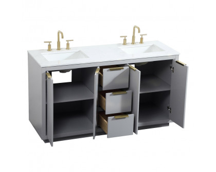 Elegant Bathroom Vanity - Gray (VF19460DGR)