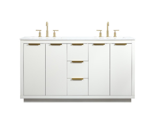 Elegant Bathroom Vanity - White (VF19460DWH)