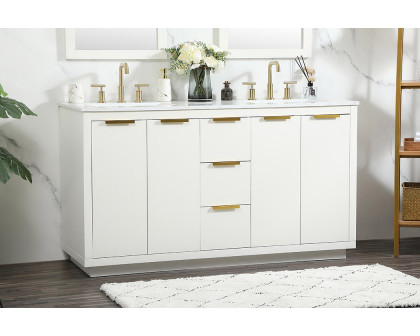 Elegant Bathroom Vanity - White (VF19460DWH)