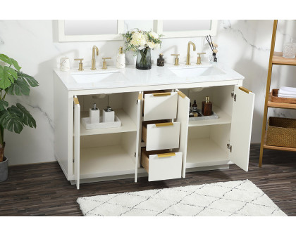 Elegant Bathroom Vanity - White (VF19460DWH)