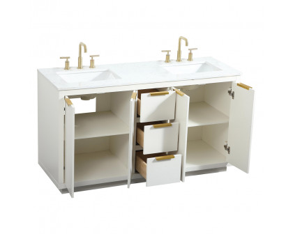 Elegant Bathroom Vanity - White (VF19460DWH)